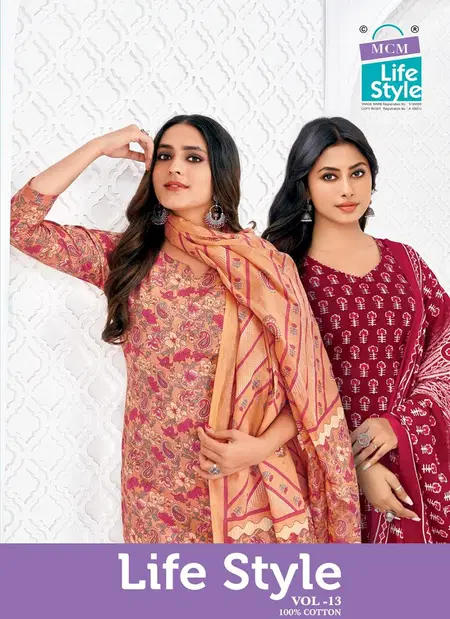 Lifestyle Vol 13 By Mcm Pure Cotton Printed Kurti Pant With Dupatta Wholesale Market In Surat